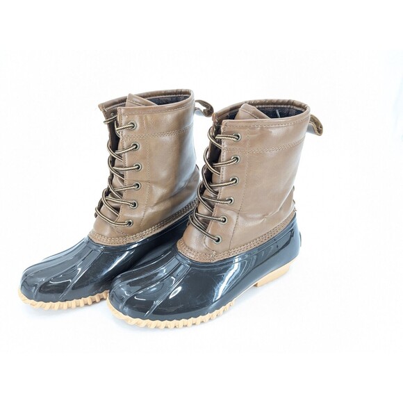 Sporto The Original Duck Boot Ariel Rubber Rain Boot Women’s Tan Brown Size 7 - Picture 1 of 10